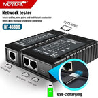 NOYAFA NF-468CS Network Cable Tester Telephone & Continuity Tester Ethernet Cable Mapper for RJ45/RJ11/RJ12/CAT5/CAT6/POE Test UTP/STP Network Test Tool (Black)