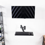VIVO Sit-Stand 24 Inch Pneumatic Spring Keyboard and Mouse Tray Wall Mount, Counterbalance Height Adjustable Typing Platform, Ergonomic Tilt, Black, MOUNT-KB35C