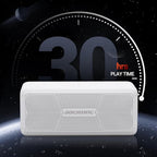 BOGASING Bluetooth Speakers, M5 Portable Wireless Speaker with 40W Loud Stereo Sound & Punchy Bass, 30H Playtime, IPX7 Waterproof, Bluetooth 5.3, EQ, TWS, TF-Card, AUX, USB, for Outdoor Home (White)