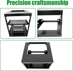 9U Wall Mount Open Frame 19 Inch Server Equipment Rack Wall Mountable Heavy Duty Design - Holds All Networking & AV Gear - Open Frame Includes 2 1U 12in Vented Shelves & Mounting screws (WALL RACK 9U)