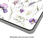Mouse Pad, Abstract Wildflowers Flower Mouse Pads for Desk, 9.5" x 7.9" Non-Slip Rubber Base Computer Mousepad with Women, Portable Square Design for Wireless Mouse and Pad Laptop Office & Travel
