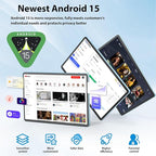 Android Tablet, 11 inch Android 15 Tablet with Keyboard, 24GB+128GB, 1TB Expand, 8000mAh, 5MP+13MP, 2.4G&5G WiFi, IPS Touch Screen, GMS Certified, 2 in 1 Tablets with Case, Mouse, Stylus(Green)