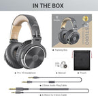 OneOdio Wired Over Ear Headphones Studio Monitor & Mixing DJ Stereo Headsets with 50mm Neodymium Drivers and 1/4 to 3.5mm Jack for AMP Computer Recording Podcast Keyboard Guitar Laptop - Grey