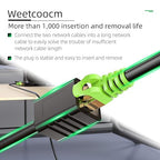 Ethernet Extension Cable 1.5ft, Network Cat6a Extension Patch Cable RJ45 Cords Shielded Male to Female Connector (1.5FT)