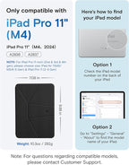 MOFT Dynamic Folio Case for iPad Pro 11 Inch 2024 5th Gen(M4), Silm Magnetic Stand Case with 20+ Viewing Angles, Auto Wake/Sleep, Ultra Thin, Jet Black