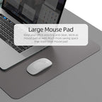 YSAGi Desk Pad, Dual-Sided Desk Mat, 31.5" x 15.7" Laptop Leather Desk Pad Protector, Large Leather Desk Blotter, Waterproof Desk Writing Pad for Office and Home (Dark Grey, 31.5" x 15.7")