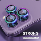 Choiche [3+1 for iPhone 14 Pro/iPhone 14 Pro Max Camera Lens Protector, 9H Tempered Glass Camera Cover Screen Protector Metal Ring Decoration Accessories (Colorful)