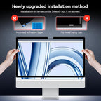 Privacy Screen for iMac 24 Inch 2021-2024 Destop Computer Monitor, Anti Glare Blue Light Filter Shield, Upgraded Anti Spy iMac Privacy Protector