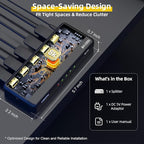 8K HDMI Splitter 1 in 4 Out, 1x4 Duplicate/Mirror Screens, HDMI 2.1, 8K@60Hz, 4K@240Hz (DSC), 4K@120Hz, Auto Downscaling, 48Gbps, HDCP 2.3, Compatible with Xbox, PS5, Blu-ray Player