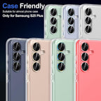for Samsung Galaxy S25 Plus Camera Lens Protector, Individual Metal Ring Tempered Glass Lens Cover, [Strong Adsorption] Scratch Resistant Ultra-Thin HD Clear Lens Cover, 1 Set-Slivery Ring