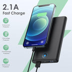 [2 Pack] Portable Charger Power Bank 20000mAh,Ultra Slim Portable Phone Charger with Dual USB Outputs,Backup Charging External Battery Pack Compatible with iPhone 15/14/13/12/11,Android etc-Black+Red