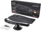 Perixx Periduo-605, Wireless Ergonomic Split Keyboard and Vertical Mouse Combo, Adjustable Palm Rest and Membrane Low Profile Keys, Black, US English Layout (11633)