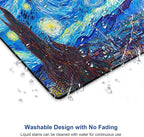 Hokafenle Mouse Pad, Oil Painting Mouse Pad with Van Gogh Starry Sky Design, Premium-Textured Mousepad Square Waterproof Mouse Mat Non-Slip Rubber Base Mouse Pads for Office Laptop