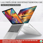 CISSOOK Compatible with MacBook Air 13.6 inch Case 2025 2024 2023 2022 Release Model A3240 A3113 A2681, Protective Plastic Hard Shell Case Cover for MacBook Air 13 inch M2 M3 M4, Tree Landscape