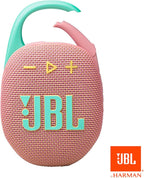JBL Clip 5 - Ultra-Portable, Waterproof & Dustproof Bluetooth Speaker, Big Pro Sound with Punchy bass, Integrated Carabiner, Up to 12 Hours of Play, Made in Part with Recycled Materials (Pink)