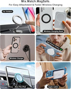Magnetic Adapter Rings 2PCS Compatible for Magsafe,for Kindle Pop Socket Magnetic,for Magsafe Accessories & Wireless Charging for iPhone 16/15/14/13 Mini Plus Pro Max/Pixel 8/ S24 Ultra/ S23 and More