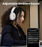 Edifier W80 Over Ear Headphones with -49dB Active Noise Cancelling, LDAC Hi-Res Wired & Wireless, AI Clear Call, Fast Charging, Multipoint Connection, Bluetooth V5.4 - Ivory