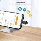 leizhan Type C Micro SD Card Reader with Keychain, USB C to Micro SD SDHC SDXC OTG Memory Reader, Type-C Card Reader Adapter Compatible for MacBook Windows Lixus Samsung Galaxy - Black