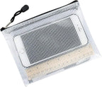 Oaimyy-24PCS-11 x 14" inches-Mesh Zipper Pouch, Plastic Zip File Folders Puzzle Bags for Organizing,for School Office Supplies,Travel,Home Storage-Black
