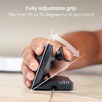 Contour Unimouse Ergonomic Vertical Mouse – Adjustable 35°-70° Angle, Customizable Thumb Rest, Wired, 6 Programmable Buttons, Ideal for All Day Comfort, Carpal Tunnel and Pain Relief