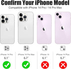 AGVEE 3+3 6 Pack for iPhone 14 Pro 6.1" / 14 Pro Max 6.7" Camera Lens Cover Protector, Bling Diamond & Bling Glitter Metal Ring 9H Tempered HD Glass Camera Cover Protector Film, Bling-Rose