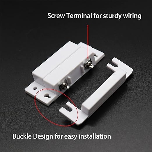 Magnetic Reed Switch NO Surface Mount Wired Door Window Contact Sensor with Cover for Home Security and Burglar Alarm Systems MC-31 5pcs