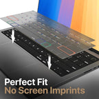 Kuzy MacOS Shortcut for MacBook Pro 14 inch Keyboard Cover M4 16" 2025 2024 2023 M3 M2 M1 Pro Max - MacBook Air 13 inch Keyboard Cover 15" M4 M3 M2 - Mac OS US Layout TPU Tinted