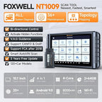 FOXWELL NT1009 All-System Bi-Directional Scan Tool with All Reset Services, Topology Mapping, V.A.G Guide & FCA SGW Support, CAN-FD DoIP Diagnostic Scanner for All Cars, 3-Year Free Updates