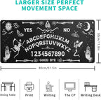 Mysterious Spirit Goth Gaming Mouse Pad 31.5x11.8 Inch Large Desk Mat Black Extended Pads Big Mousepad Non-Slip Rubber Base Keyboard Mat with Stitched Edges for Gaming Laptop Computer PC Desktop