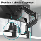 MOUNT PRO Heavy Duty Monitor Mount for Max 49 inches Ultrawide Screens, Single Monitor Arm Desk Mount Holds 6.6 to 33lbs, Fully Adjustable Computer Stand with C-Clamp, VESA 75x75 or 100x100mm