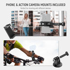 NEEWER Super Clamp with 3" Dual Ballhead Magic Arm, Cold Shoe, 1/4" Threads, Phone/Action Camera Mount Adapter for Desk Tripod Tube Crossbar Gimbal Rods Compatible with SmallRig GoPro DJI, ST83