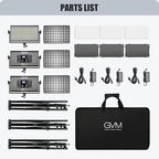 GVM 1500D RGB LED Video Light with Softbox, 75W Video Lighting Kit with Bluetooth Control, 3 Packs Led Panel Light for Photography, YouTube Studio, Broadcasting, 18 Kinds Lighting Scene