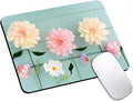 Mouse Pad, Cute Blue Wood Beautiful Flower Mouse Pads for Desk, 9.5" x 7.9" Non-Slip Rubber Base Computer Mousepad with Women, Portable Square Design for Wireless Mouse and Pad Laptop Office & Travel