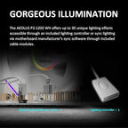GAMDIAS Aeolus P2-1203U 120mm ARGB PWM Fan(3 Fan Pack w/USB Hub), Include Reverse Fan Blade x3, ARGB Sync Ready, Easy Installation & Cabless Daisy-Chain Design, Silent Operation, Up to 2400RPM, White