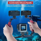 Andoer Cage Advanced Cage Kit Mounting Kit for Camcorder Aluminium Alloy Sports Camera Underwater Diving Rig Portable Stabilizer for Action Camera Cage Dive Rig, red