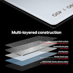Pulsar - Superglide Premium Glass Mouse Pad XXL ALUMINO-Silicate Glass Surface Anti-Slip Fully Molded high-Density Silicone Rubber 38.5in x 16.5in (XXL, White)