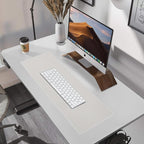 ALOANES Waterproof Mouse Pad with Durable Stitched Edge, XL Gaming Keyboard Pad, Non-Slip Rubber Base Mouse Mat, Extended Desk pad for Gamer, Office & Home, Beige Mousepad 31.5''x 11.8''x 0.12''