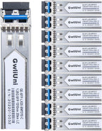 10Pcs 1.25G Single Mode SFP Fiber Module Network Transceiver, LX SM 1310nm 20km, Duplex LC Interface for Switch, Router, Firewall, Network Card, Media Converter etc
