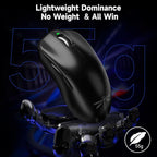 VGN F1 Pro Max Wireless Gaming Mouse - 55g Ultralight - 26000 Adjustable DPI - 1000Hz Polling Rate - 200h Battery - Wireless & Wired Mode - 6 Programmable Buttons - Professional Grade - USB-C - Black