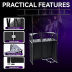 DJ Table Stand Portable booth, Foldable DJ Stand Booth, Adjustable DJ Facade Booth, Easy to Assemble, Stylish, Convenient to Store and Transpor (Truss 40x25x45)
