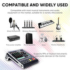 W IN-MIX 4 Channel Professional Audio Mixer with MP3 Player and Bluetooth U disk 48V Phantom Power Source USB recording for Studio Recording, Live Performances