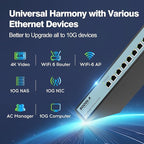 SODOLA 8 Port 10Gb Easy Web Managed Switch, 8 x 10G RJ-45 Ports, 160Gbps Bandwidth, Support LACP, VLAN, QoS, 10G/5G/2.5G/1000M/100M Auto-Negotiation, Multi-Gigabit Managed Ethernet Switch