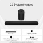 VIZIO 2.1 Soundbar, Wireless Subwoofer w/Dolby Atmos & DTS:X, Bluetooth Speaker, QuickFit™ Compatible – SV210M-08 (New, 2024 Model)