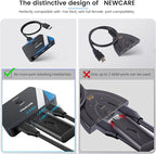 [Upgrade] HDMI Switch 3 in 1 Out, 4K@60Hz HDMI 2.0 Switch Splitter with 2.6FT Long HDMI Cable, 3-Port HDMI Switcher Selector, Supports 4K 30Hz 3D 1080P HDCP2.2 for PS5 Xbox DVD Player Fire Stick PC