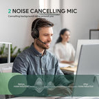 Yealink UH35 USB Headset with Microphone,Mono Wired Headset with Noise Cancelling Mic,Computer Headset Teams Certified,for Home Office Online Meeting Call Center, All Day Comfort