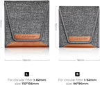 K&F Concept Lens Filter Pouch, Lens Filter Case 3 Pocket Professional Photography Filter Holder Belt Bag Pouch Water-Resistant and Dustproof for Filter Up to 82mm