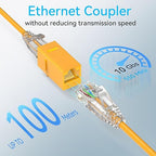 CAT6 RJ45 Keystone Coupler (24 Pack), Cat6 Keystone Jack Female to Female, Cat 6 Inline Keystone Jacks for Wall Plate & Patch Panel, RJ45 Ethernet Coupler Orange
