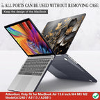 CISSOOK Compatible with MacBook Air 13.6 inch 2025 2024 2023 2022 Release M4 A3240 M3 A3113 A2681 M2, Floral Hard Shell Case Keyboard Skin Cover Screen Protector - Abstract Oil Painting