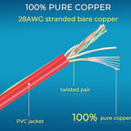 Rapink Patch Cables Cat6/ Cat6a 2ft (24 Pack) Slim, Cat6a Ethernet Patch Cable 10G Support, Snagless Cat 6 Patch Cable for Patch Panel to Switch, Flexiable Cat6 Ethernet Cable Red