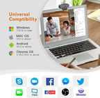 Angetube 1080P Web Camera for Computer HD Webcam with Microphone - USB PC Camera with 90-Degree Wide Angle, Plug and Play for Zoom | Skype | Teams | Streaming | Video Calling